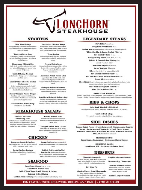 longhorn idrive|LongHorn Steakhouse Menu, Menu for LongHorn Steakhouse, I .